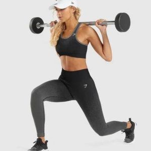 NWOT Gymshark Women's Adapt Ombre Seamless Tight Pant Leggings - Black/Grey